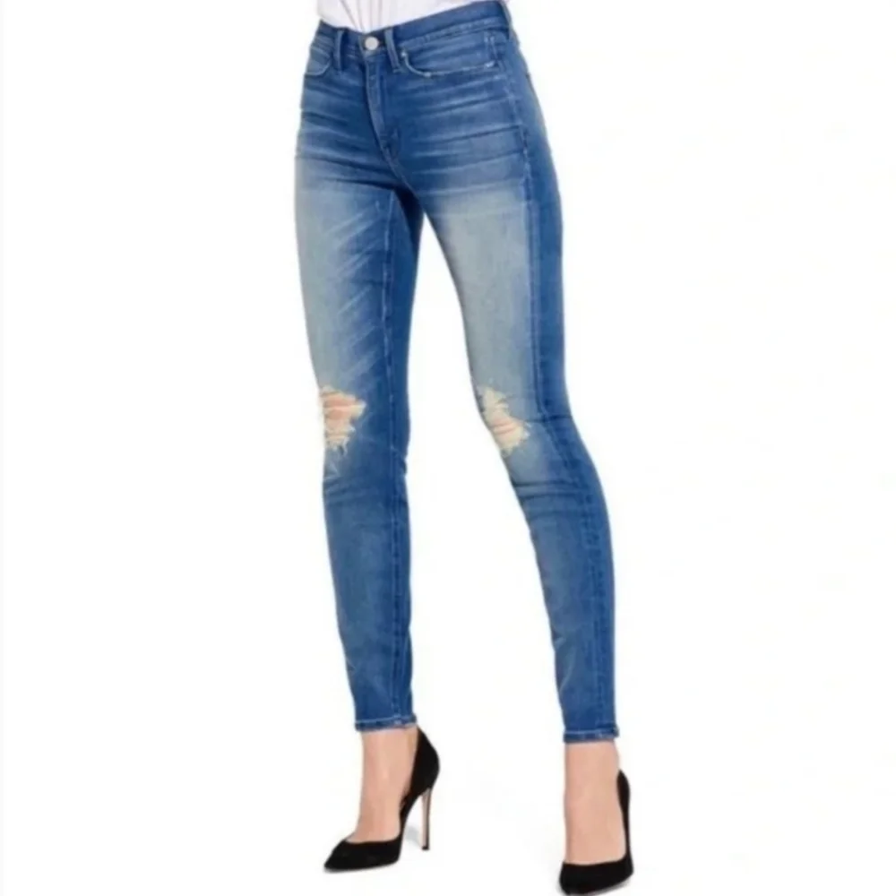 AYR Size 26 Distressed Stretch Skinny High Rise Jeans - Picture 1 of 9